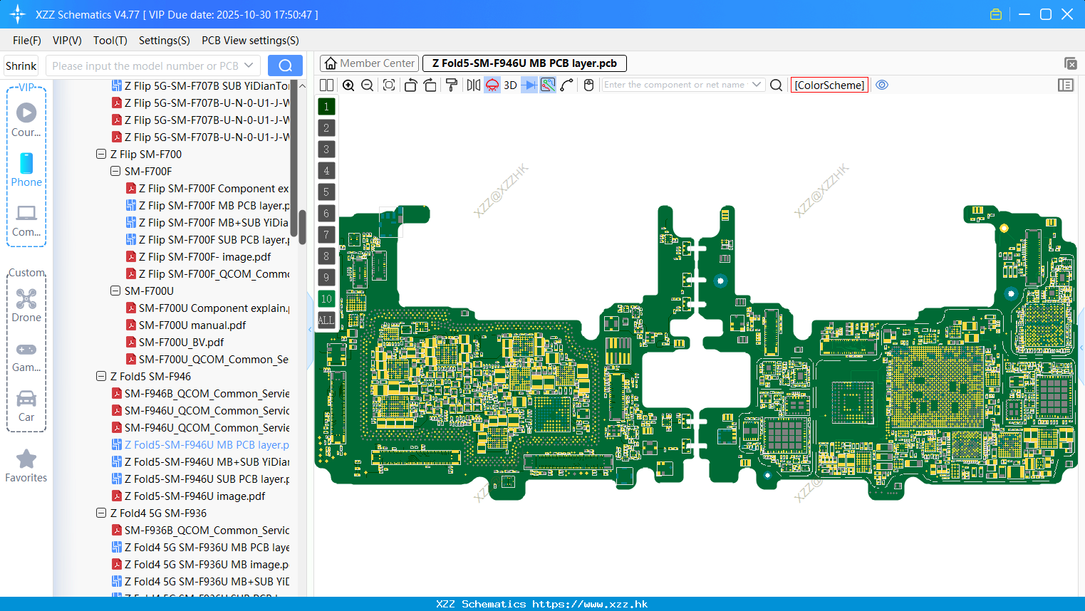 Samsung Z Fold5-SM-F946U MB PCB Layer